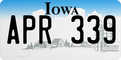 IA license plate APR339