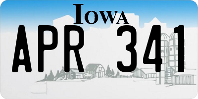 IA license plate APR341