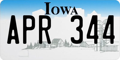 IA license plate APR344