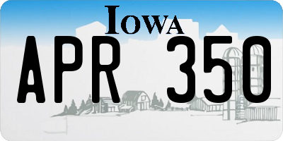 IA license plate APR350