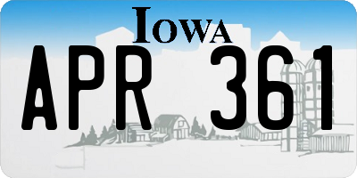 IA license plate APR361