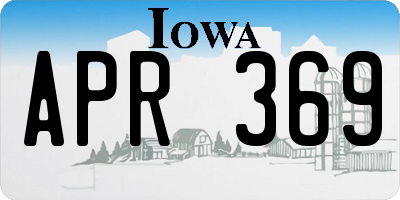 IA license plate APR369