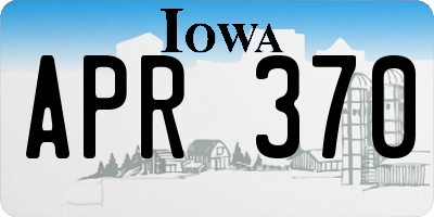 IA license plate APR370