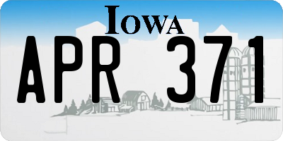 IA license plate APR371