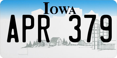IA license plate APR379
