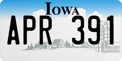 IA license plate APR391