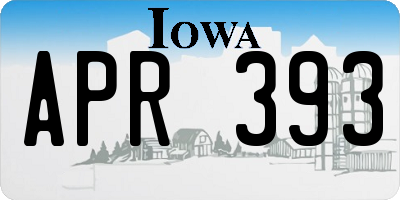 IA license plate APR393