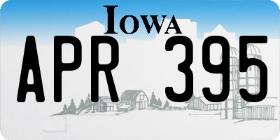 IA license plate APR395