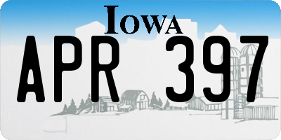 IA license plate APR397