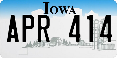IA license plate APR414