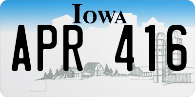 IA license plate APR416