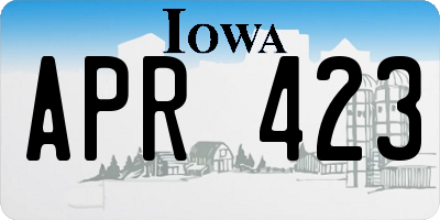 IA license plate APR423