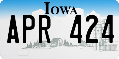 IA license plate APR424