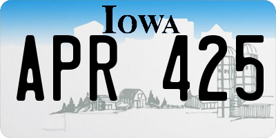 IA license plate APR425