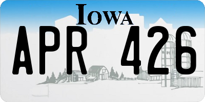 IA license plate APR426