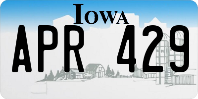 IA license plate APR429