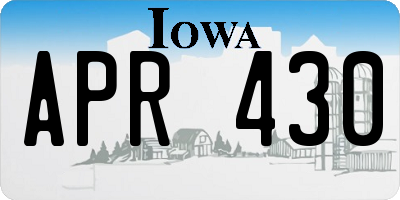 IA license plate APR430