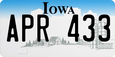 IA license plate APR433