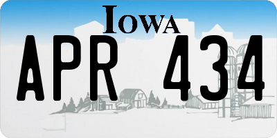 IA license plate APR434
