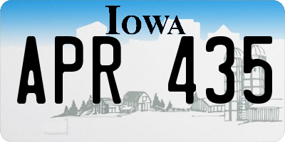IA license plate APR435