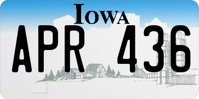 IA license plate APR436
