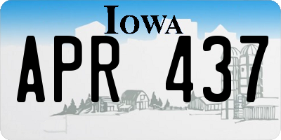 IA license plate APR437