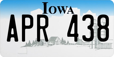 IA license plate APR438