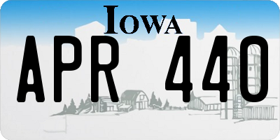 IA license plate APR440