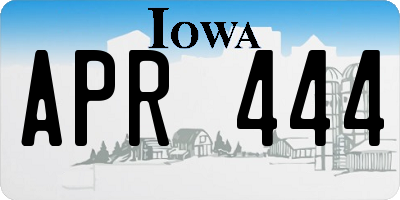 IA license plate APR444