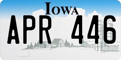 IA license plate APR446
