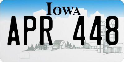 IA license plate APR448