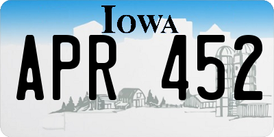 IA license plate APR452