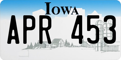 IA license plate APR453