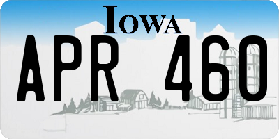 IA license plate APR460