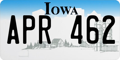 IA license plate APR462