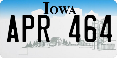 IA license plate APR464