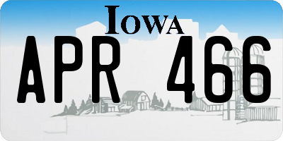 IA license plate APR466