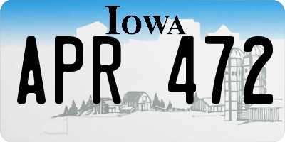 IA license plate APR472