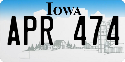 IA license plate APR474