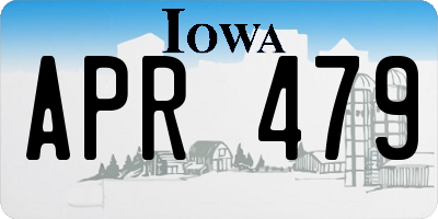 IA license plate APR479