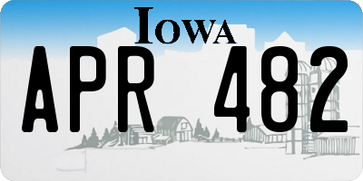 IA license plate APR482