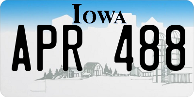 IA license plate APR488