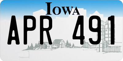 IA license plate APR491