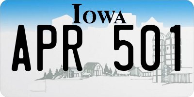IA license plate APR501