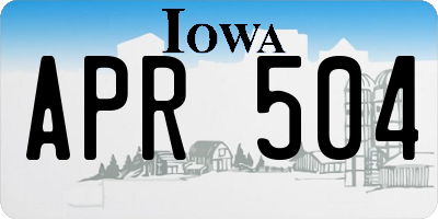 IA license plate APR504