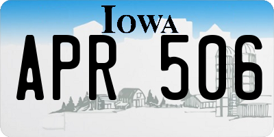 IA license plate APR506