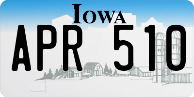 IA license plate APR510