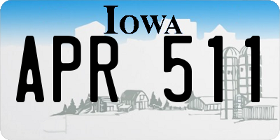 IA license plate APR511