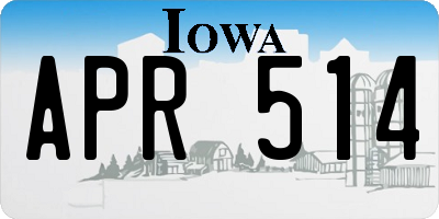 IA license plate APR514