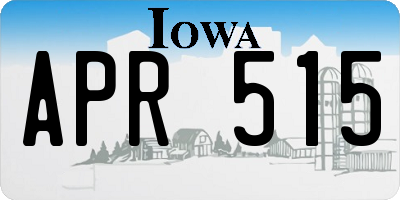 IA license plate APR515